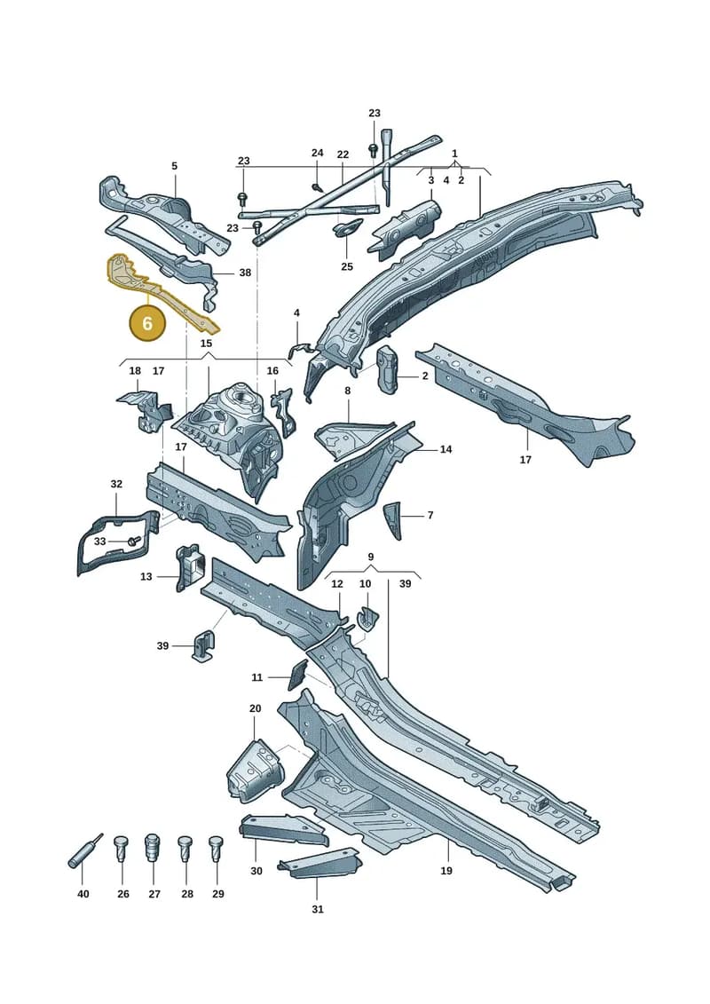 4K0805030A — Audi A7 (2021-) diagram 4kg803000, position 6