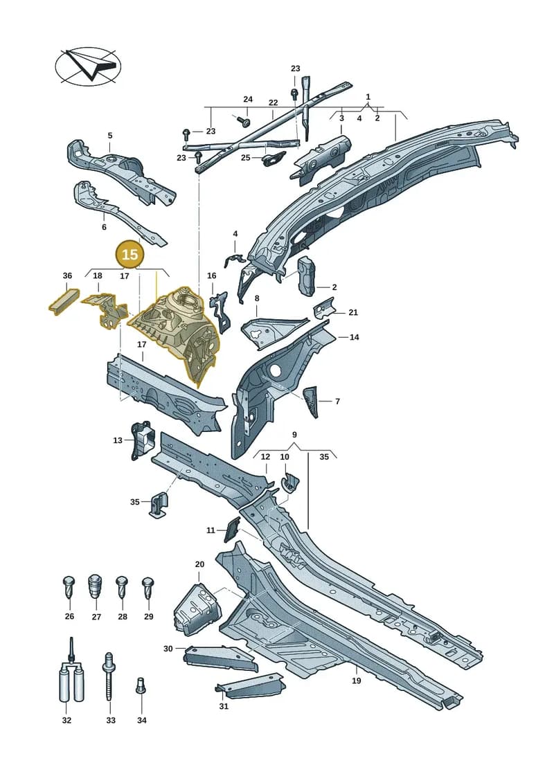 4K0805139Y — Audi A5 Limousine (2024-2025) diagram 8wk803000, position 15