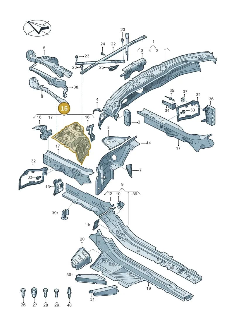 4K0805140B — Audi RS7 Sportback (2019-2025) diagram 435803000, position 15