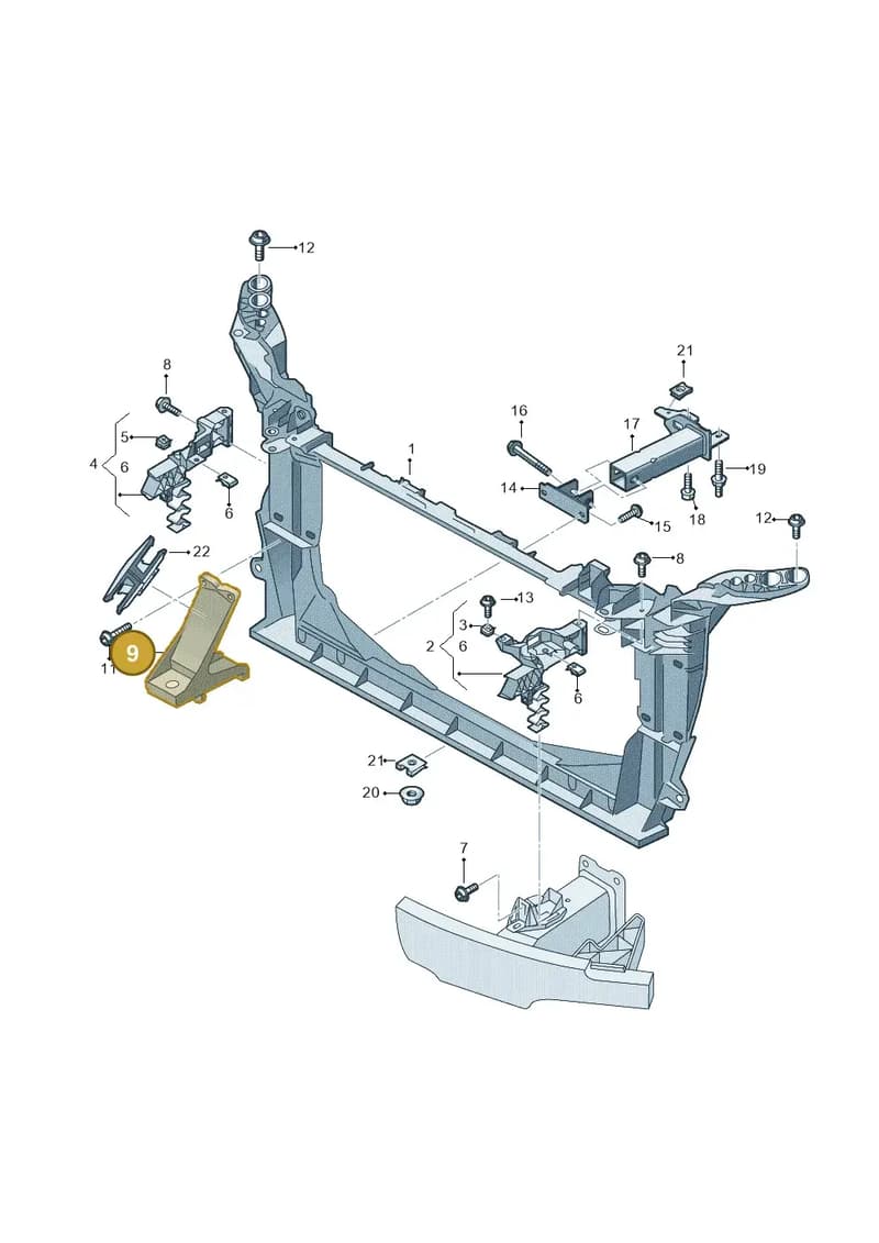 4K0805201D — Audi RS6 Avant (2019-2025) diagram 537805000, position 9