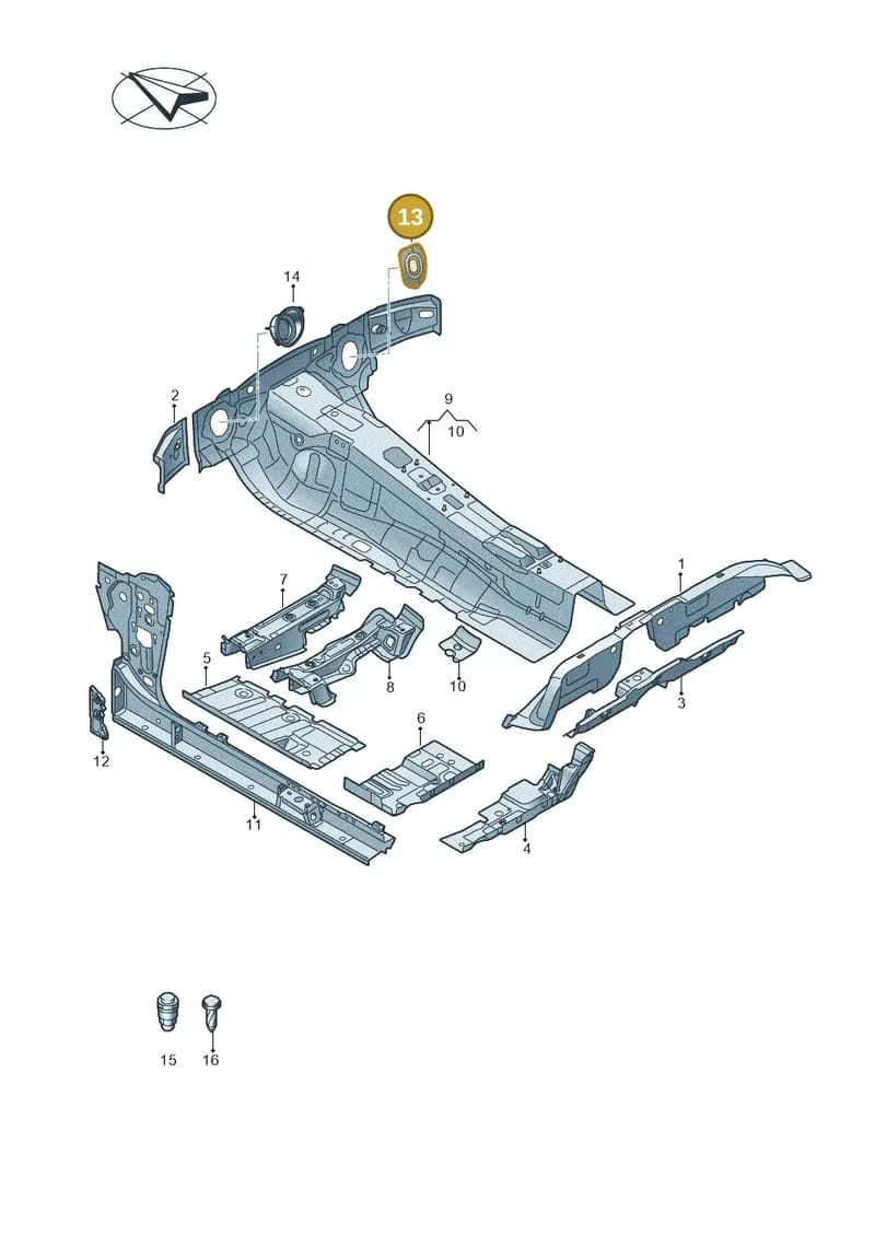 4K0805227 — Audi A5 Limousine (2024-2025) diagram 435803150, position 13