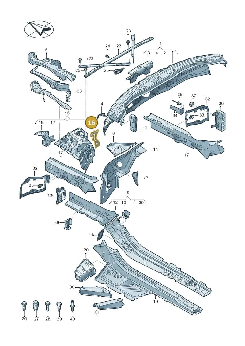 4K0805275 — Audi RS7 Sportback (2019-2025) diagram 435803000, position 16