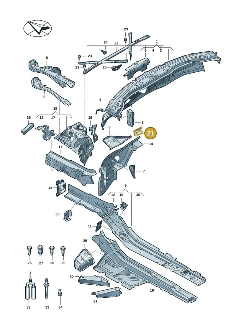 4K0805298C — Audi A5 Limousine (2024-2025) diagram 8wk803000, position 21