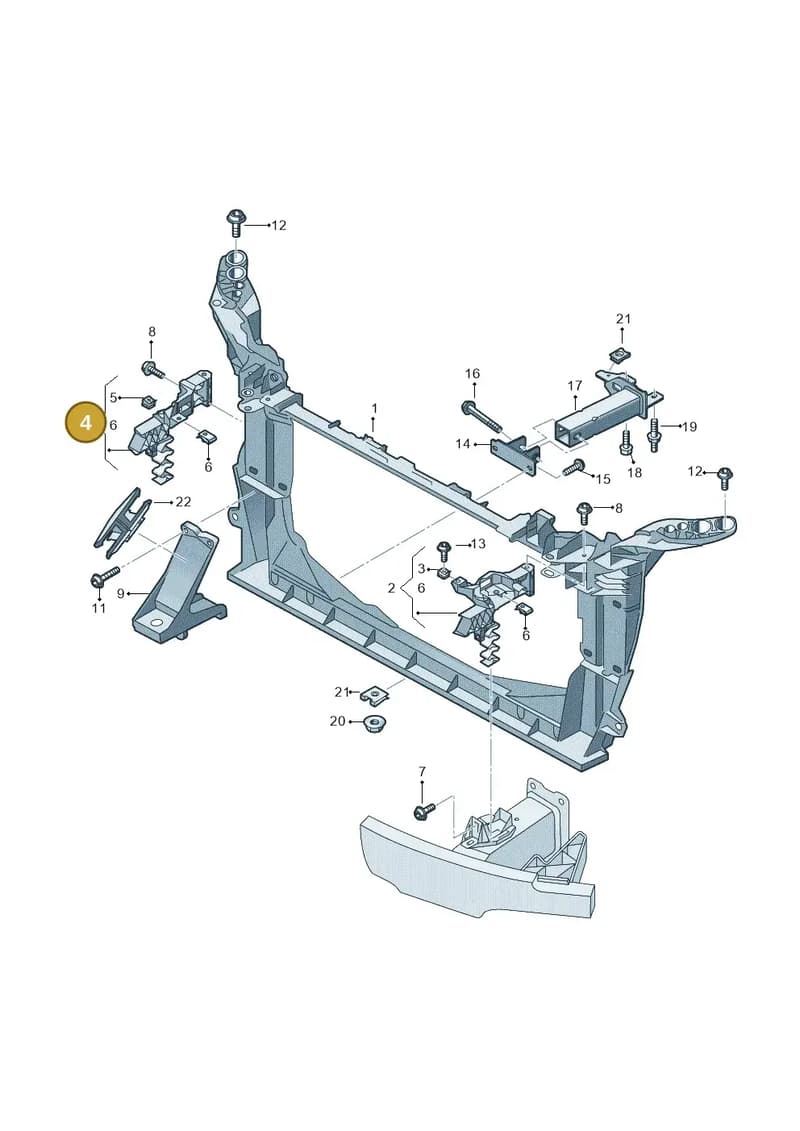 4K0805608A — Audi RS6 Avant (2019-2025) diagram 537805000, position 4
