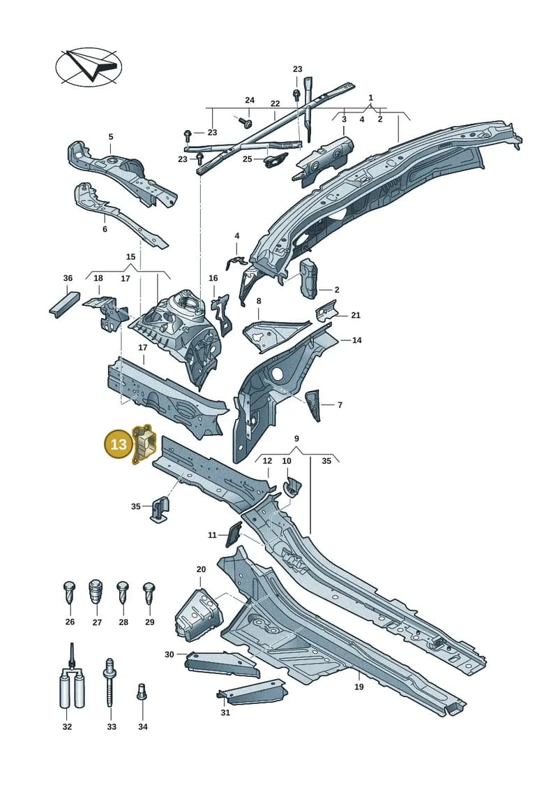 4K0805678 — Audi A5 Limousine (2024-2025) diagram 8wk803000, position 13