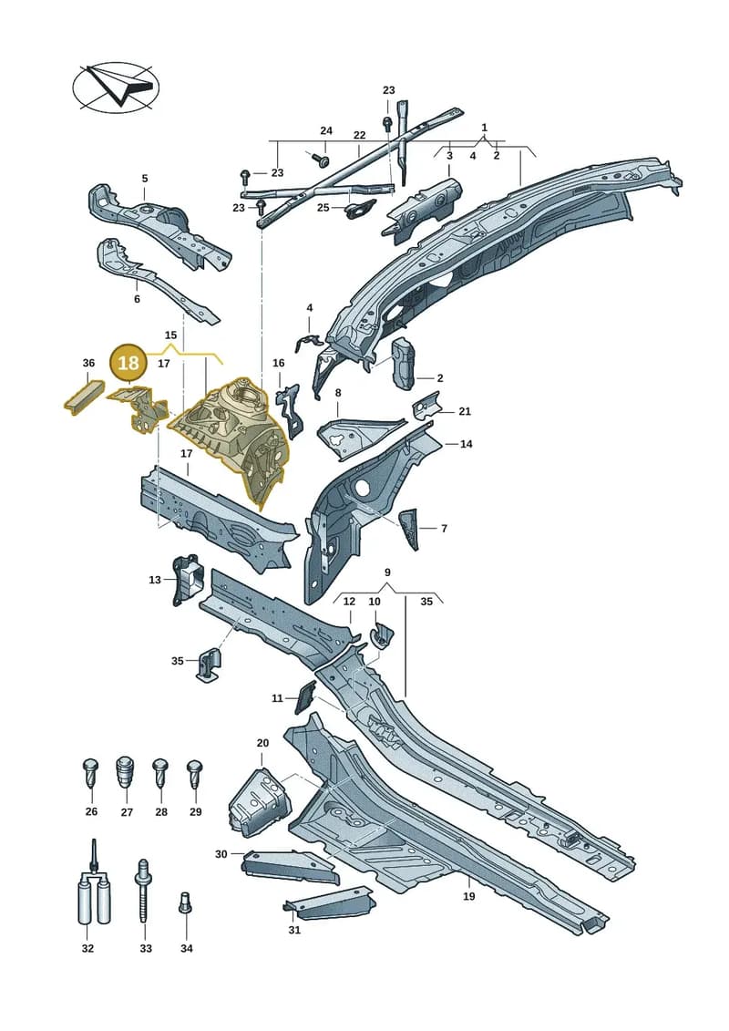 4K0806213A — Audi A5 Limousine (2024-2025) diagram 8wk803000, position 18