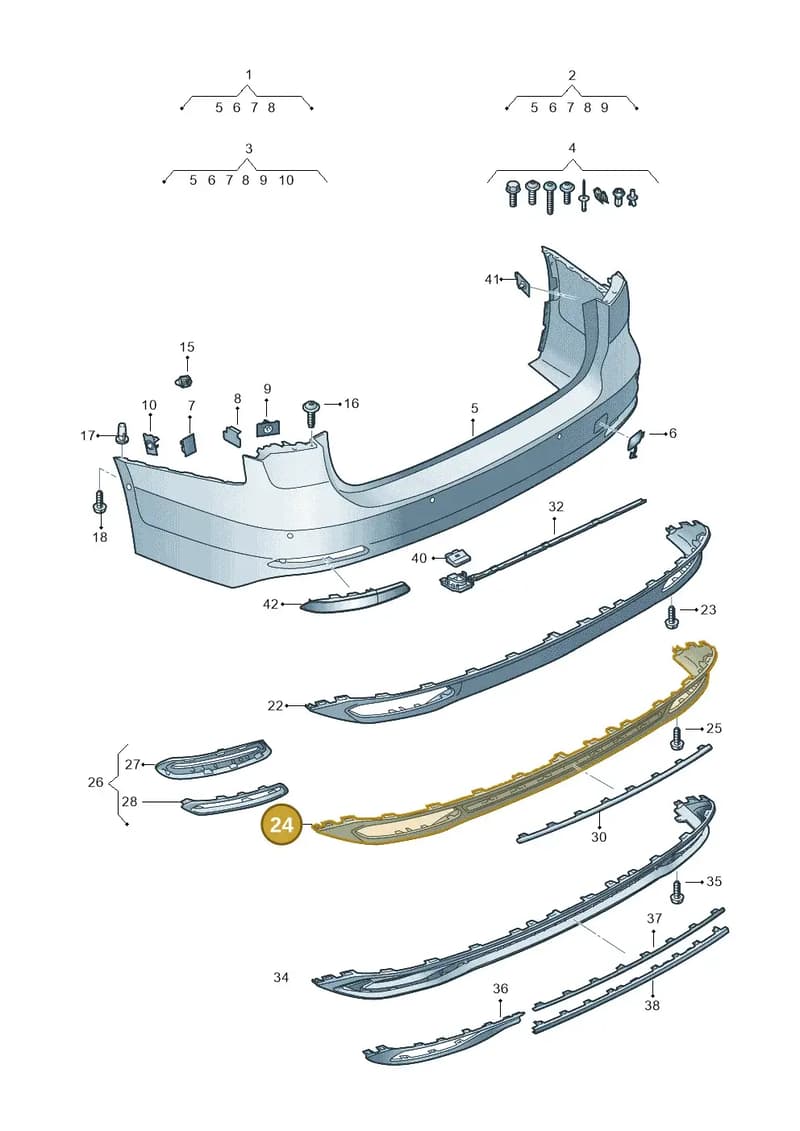4K0807521DRU6 — Audi A6 (2018-2025) diagram 430807060, position 24