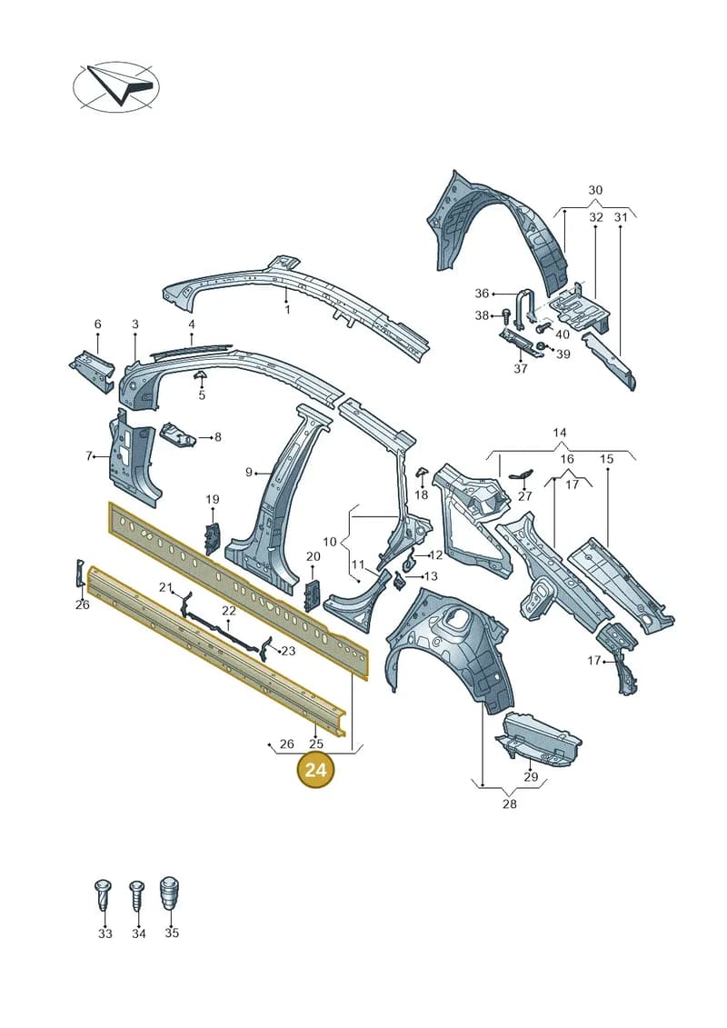 4K0809378G — Audi RS7 Sportback (2019-2025) diagram 435809000, position 24