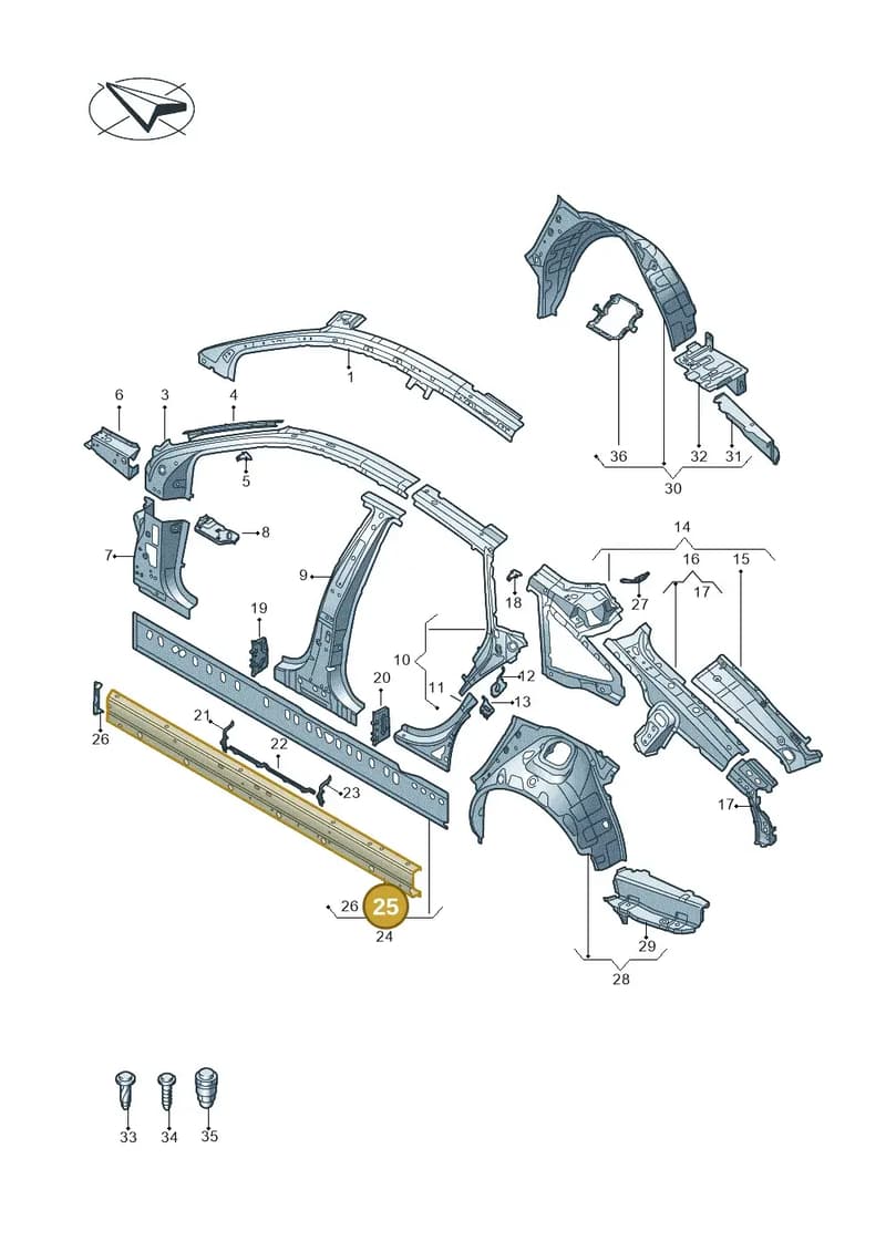 4K0809755E — Audi A7 Sportback (2018-2025) diagram 435809100, position 25