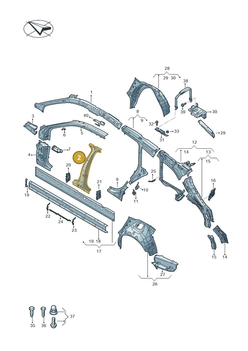 4K0810074B — Audi RS6 Avant (2019-2025) diagram 430809010, position 2