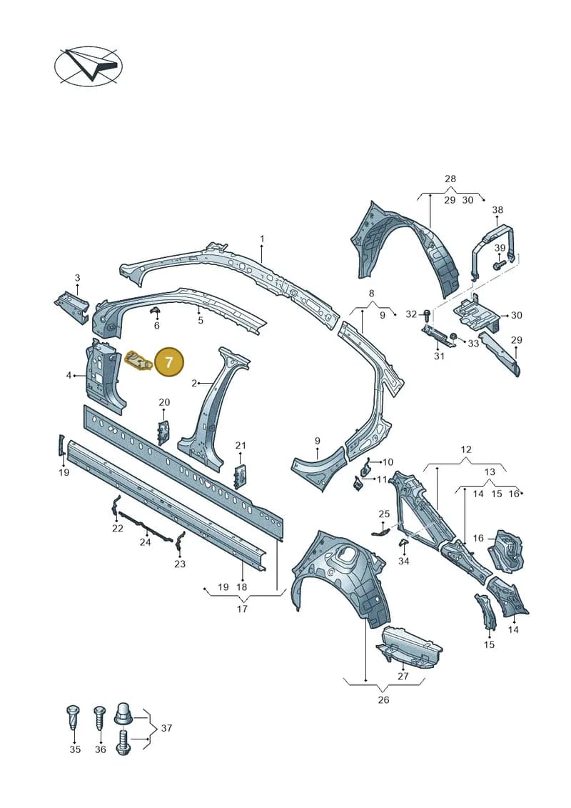 4K0810242 — Audi A6 (2018-2025) diagram 430809000, position 7