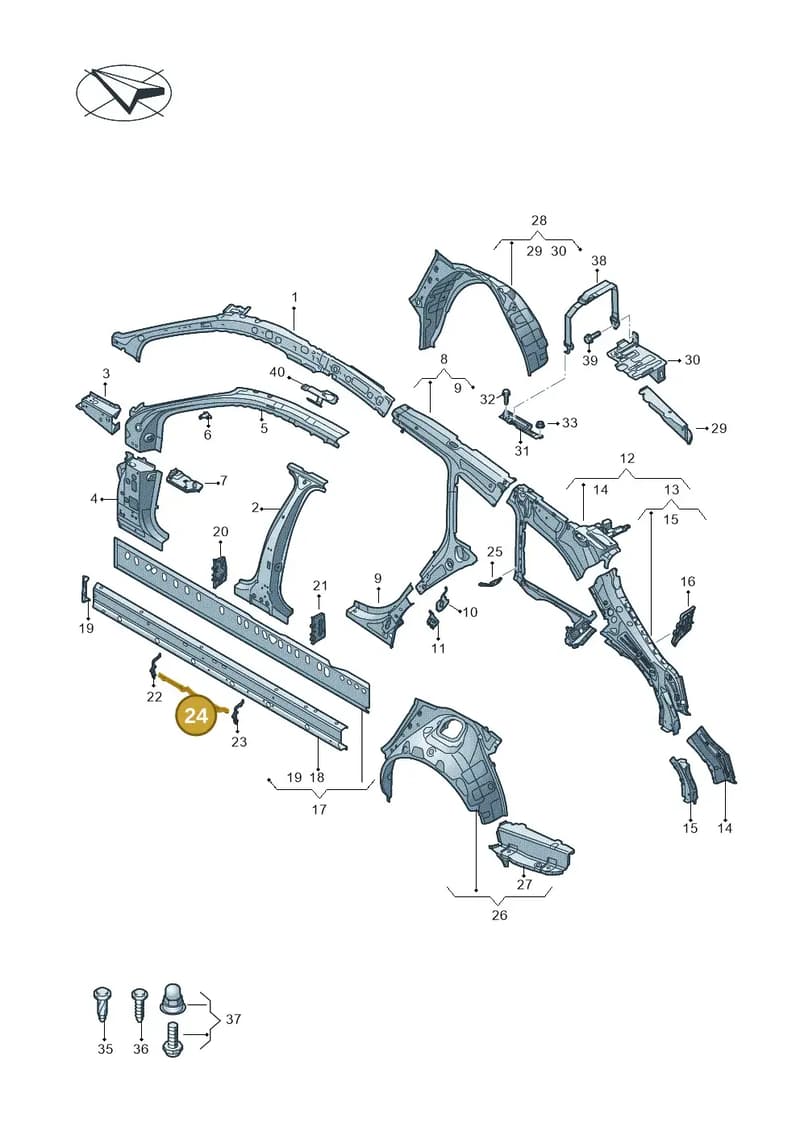 4K0810262 — Audi RS6 Avant (2019-2025) diagram 430809010, position 24