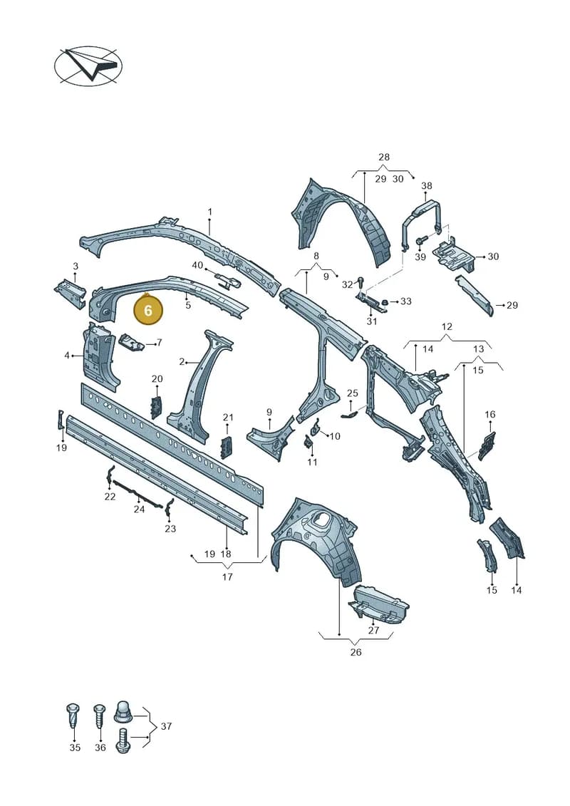 4K0810375 — Audi RS6 Avant (2019-2025) diagram 430809010, position 6