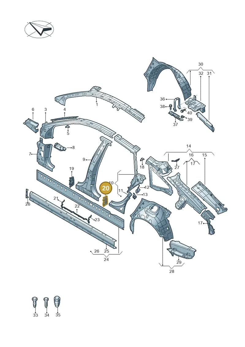 4K0810620 — Audi RS7 Sportback (2019-2025) diagram 435809000, position 20