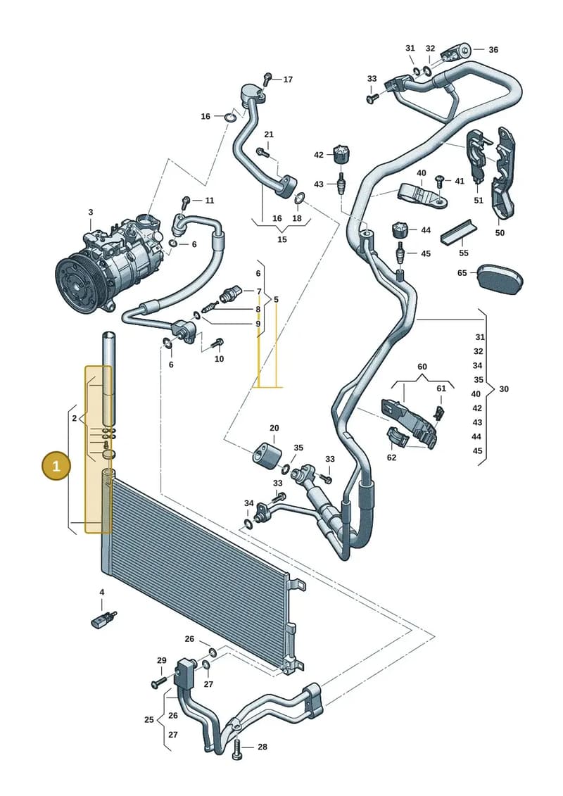 4K0816411AA — Audi A5 Limousine (2024-2025) diagram 8wk260400, position 1