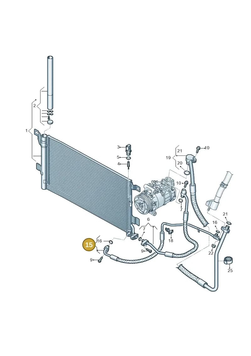 4K0816741BJ — Audi A6 (2018-2025) diagram 435260040, position 15
