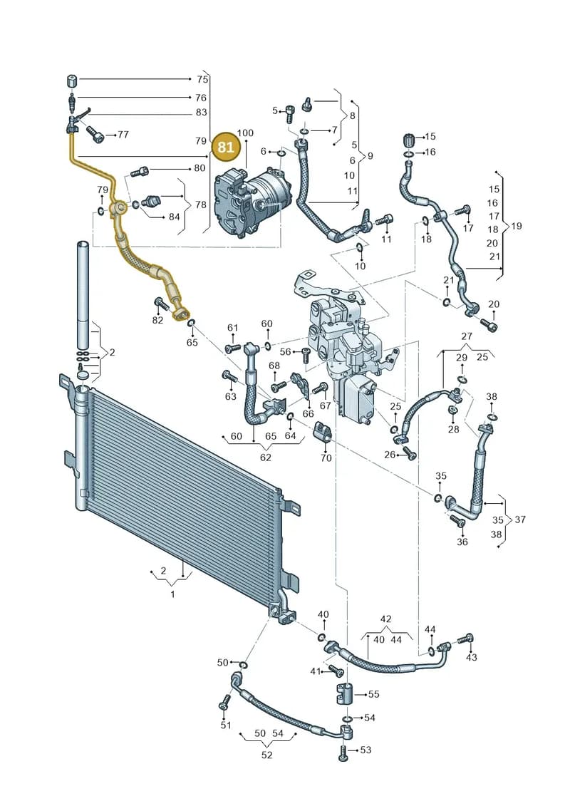 4K0816743DP — Audi A6 (2018-2025) diagram 435260700, position 81