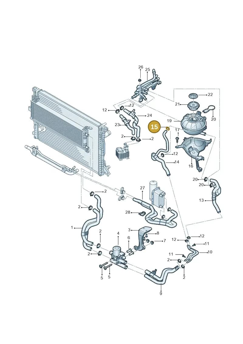 4K0819134C — Audi A6 L 2.0 (2018-) diagram 577121062, position 15