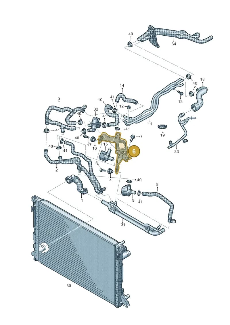 4K0819134C — Audi A6 (2018-2025) diagram 435121131, position 6
