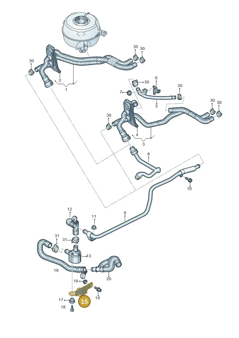 4K0819147C — Audi A6 (2018-2025) diagram 435121060, position 15