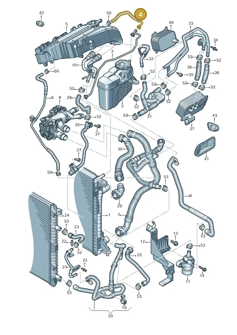 4K0819267A — Audi A6 (2018-2025) diagram 430121040, position 4