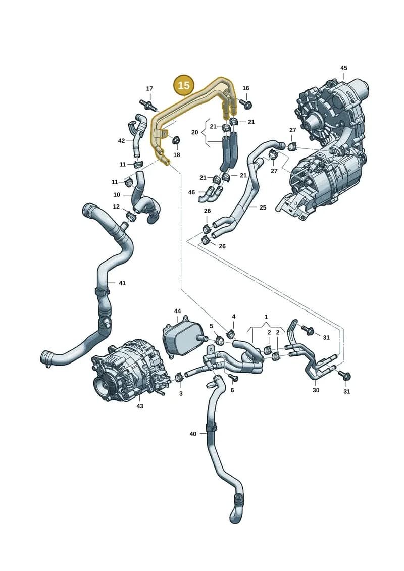 4K0819267A — Audi A5 Limousine (2024-2025) diagram 8wk121070, position 15