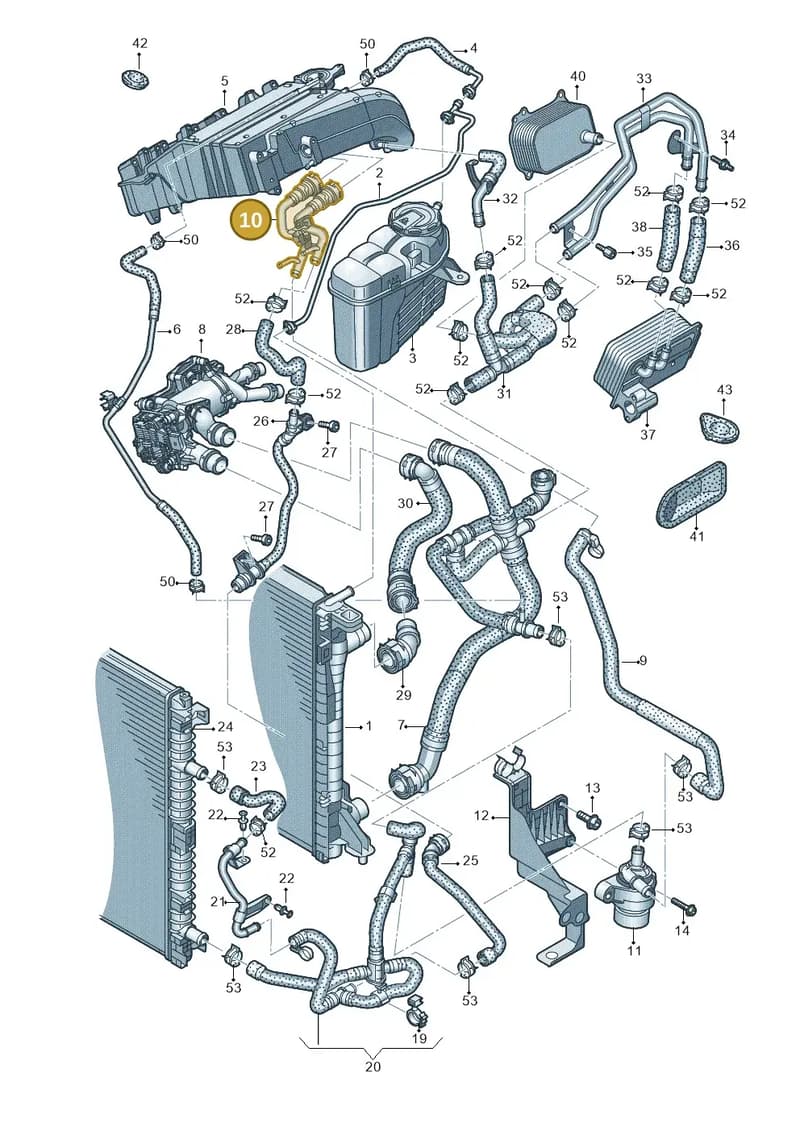 4K0819334P — Audi A6 (2018-2025) diagram 430121040, position 10