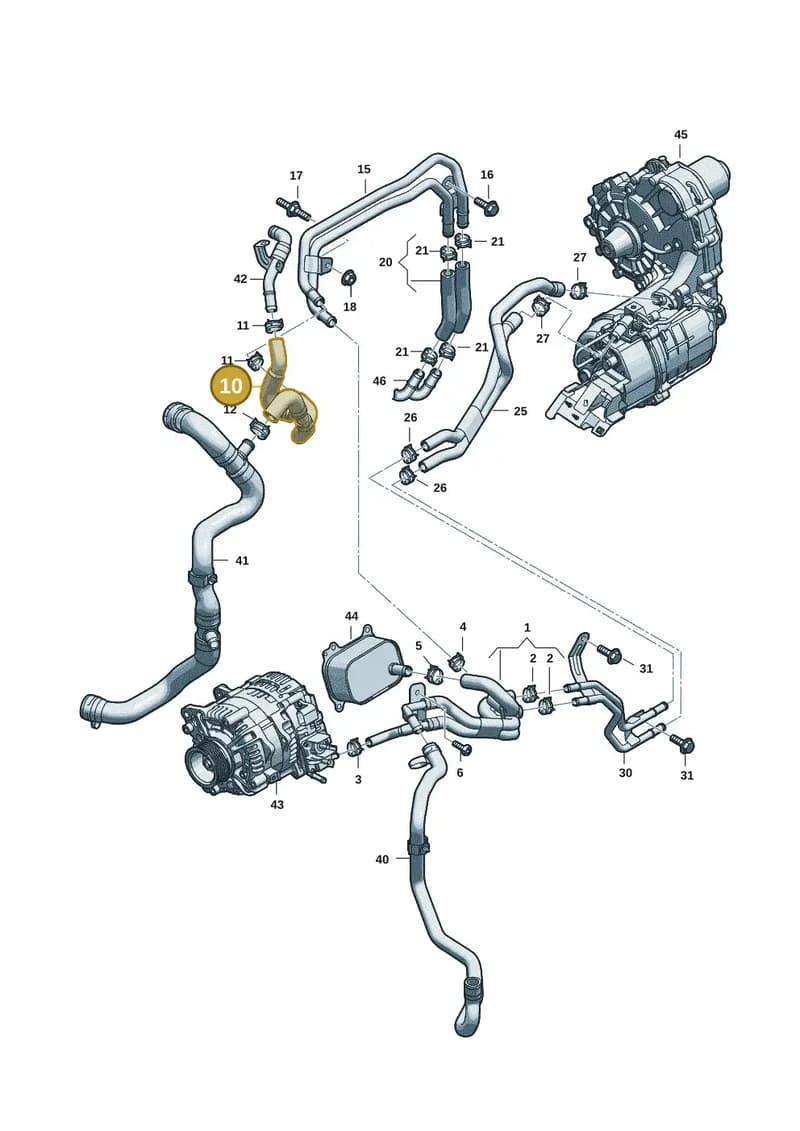 4K0819344D — Audi A5 Limousine (2024-2025) diagram 8wk121070, position 10