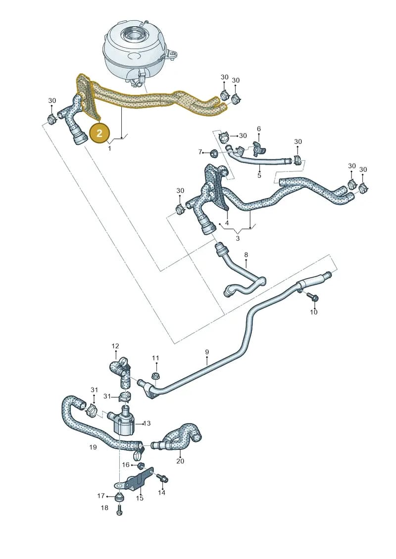 4K0819345AT — Audi A6 (2018-2025) diagram 435121060, position 2