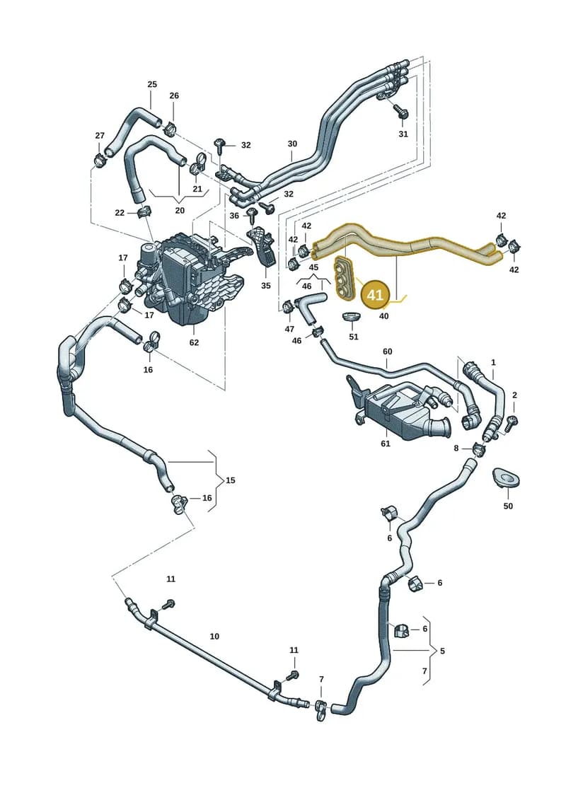 4K0819345BP — Audi A5 Limousine (2024-2025) diagram 8wk121080, position 41