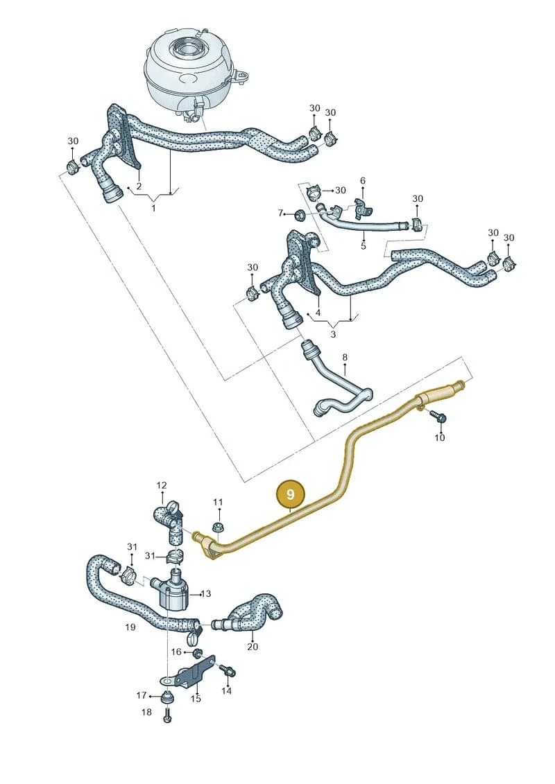4K0819377AE — Audi A6 (2018-2025) diagram 435121060, position 9