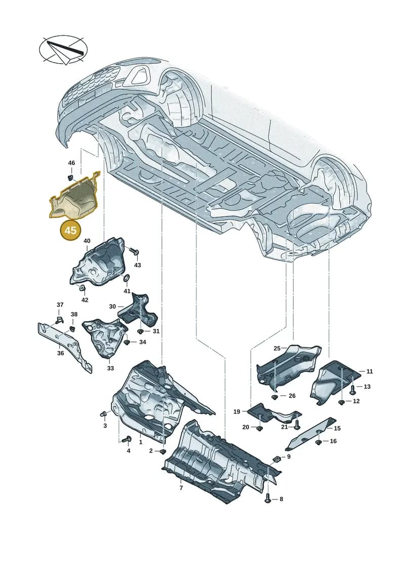 4K0819523AF — Audi A5 Limousine (2024-2025) diagram 8wk804000, position 45