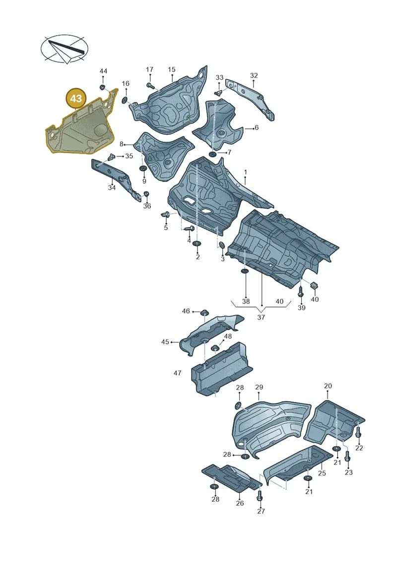 4K0819523B — Audi RS6 Avant (2019-2025) diagram 435804000, position 43