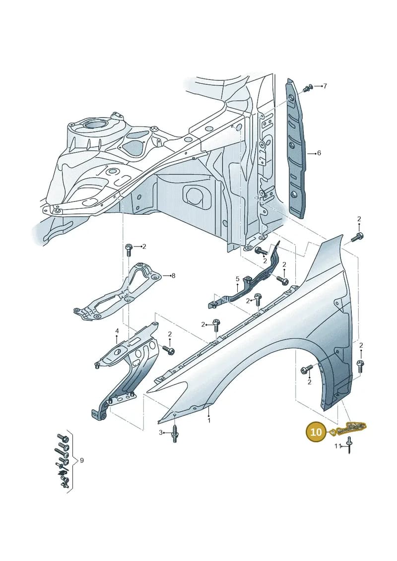 4K0821216 — Audi RS6 Avant (2019-2025) diagram 537821000, position 10