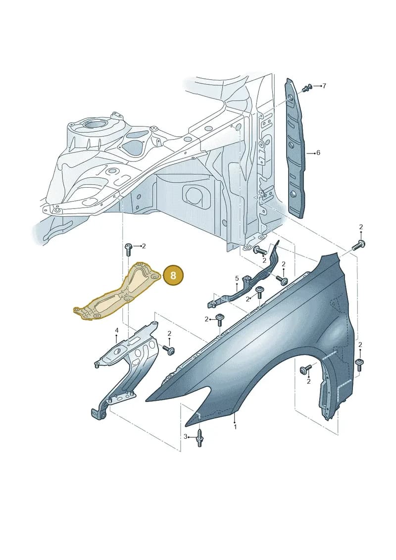 4K0821471 — Audi RS6 Avant (2019-2025) diagram 537821010, position 8