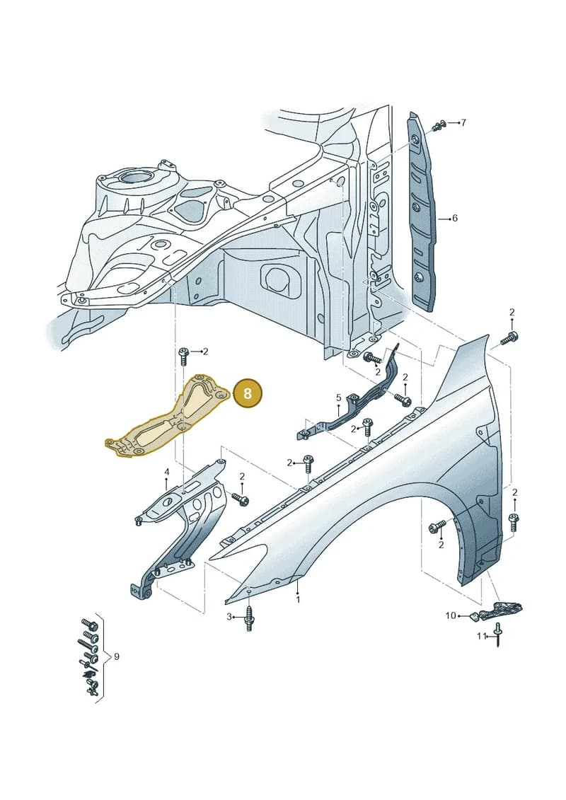 4K0821471 — Audi RS6 Avant (2019-2025) diagram 537821000, position 8
