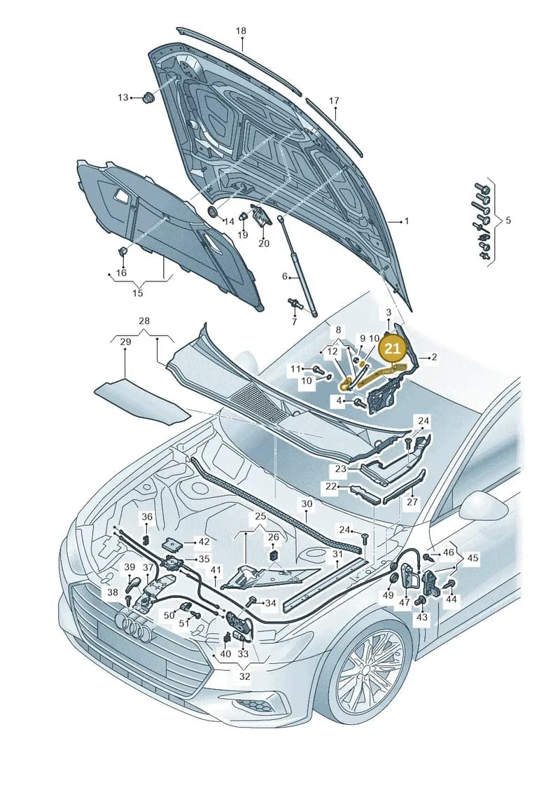 4K0823630 — Audi RS6 Avant (2019-2025) diagram 430823000, position 21