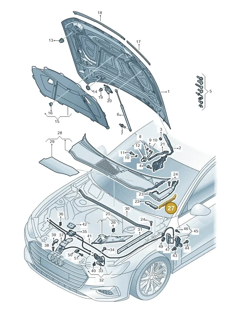 4K0823732 — Audi RS6 Avant (2019-2025) diagram 430823000, position 27