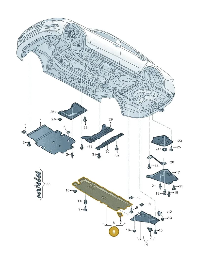 4K0825207M — Audi A7 Sportback (2018-2025) diagram 435825000, position 6