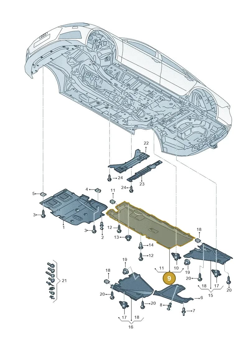 4K0825208M — Audi RS6 Avant (2019-2025) diagram 537825000, position 9