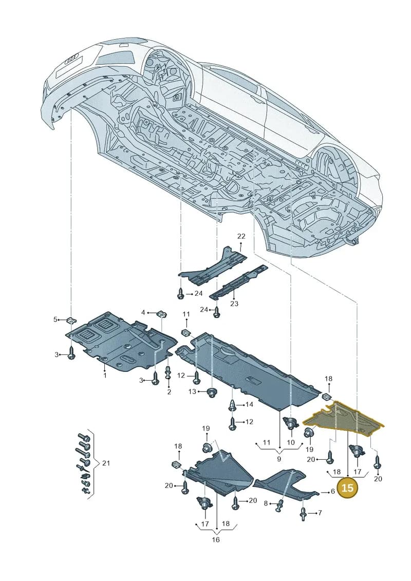 4K0825215L — Audi RS6 Avant (2019-2025) diagram 537825000, position 15