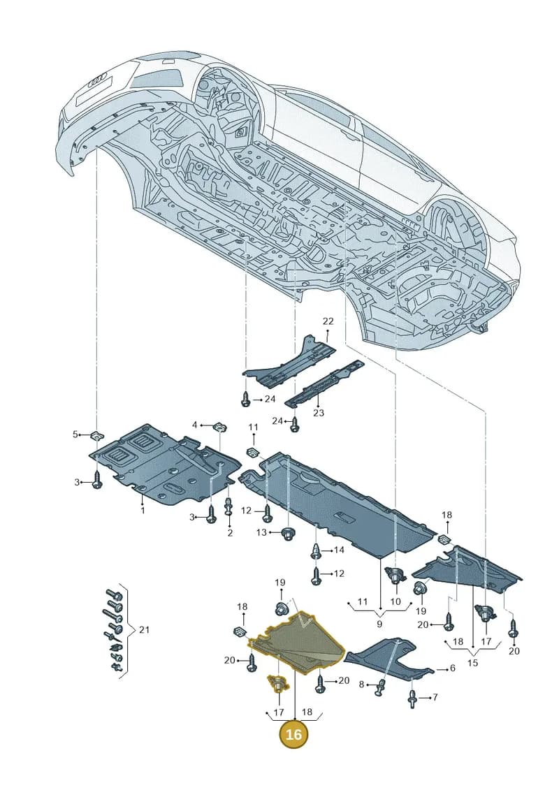 4K0825216L — Audi RS6 Avant (2019-2025) diagram 537825000, position 16