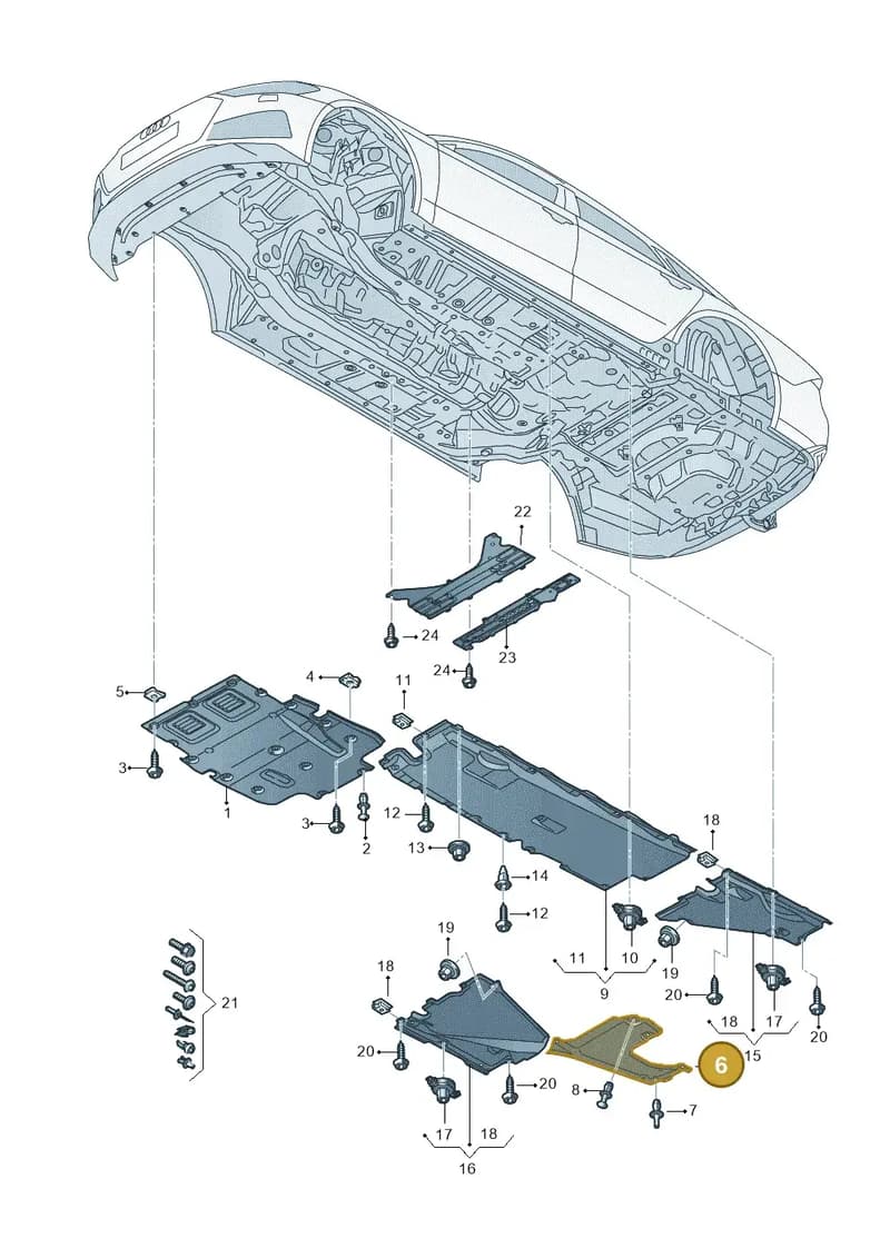 4K0825311F — Audi RS6 Avant (2019-2025) diagram 537825000, position 6