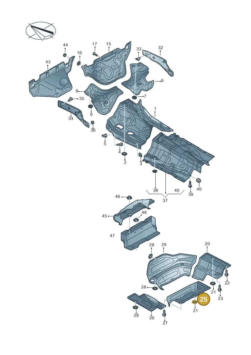 4K0825725B — Audi RS6 Avant (2019-2025) diagram 435804000, position 25