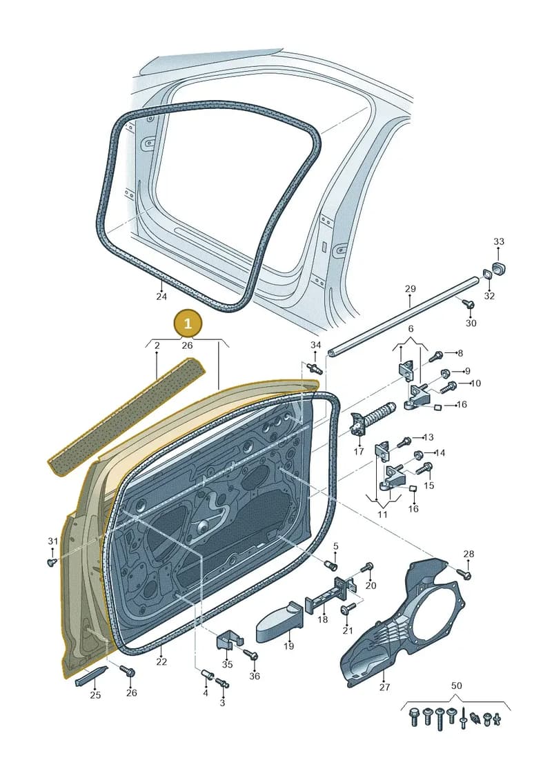 4K0831052B — Audi RS6 Avant (2019-2025) diagram 430831010, position 1