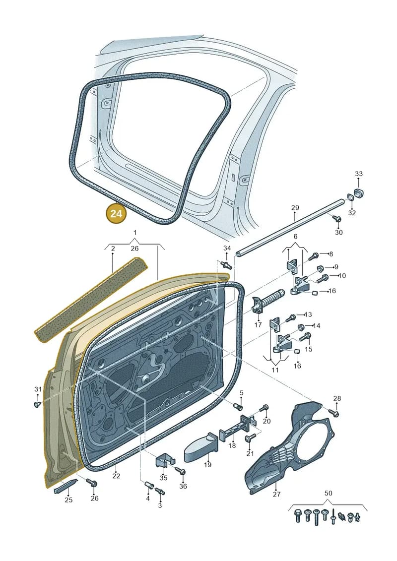 4K0831721A — Audi RS6 Avant (2019-2025) diagram 430831010, position 24