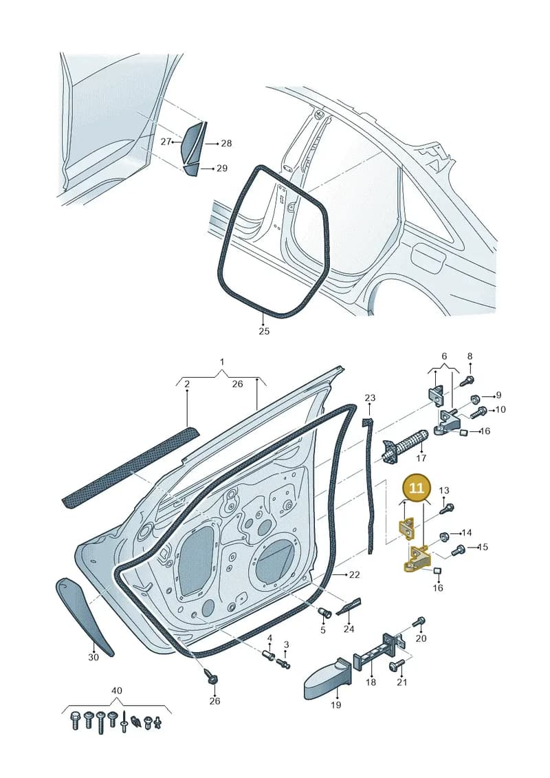 4K0833402D — Audi RS6 Avant (2019-2025) diagram 537833010, position 11