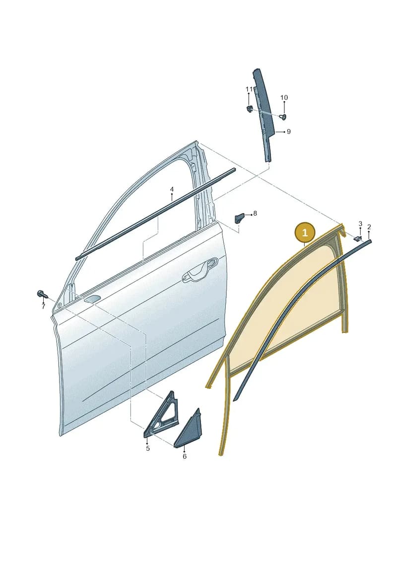4K0837431B — Audi A6 (2018-2025) diagram 838837400, position 1
