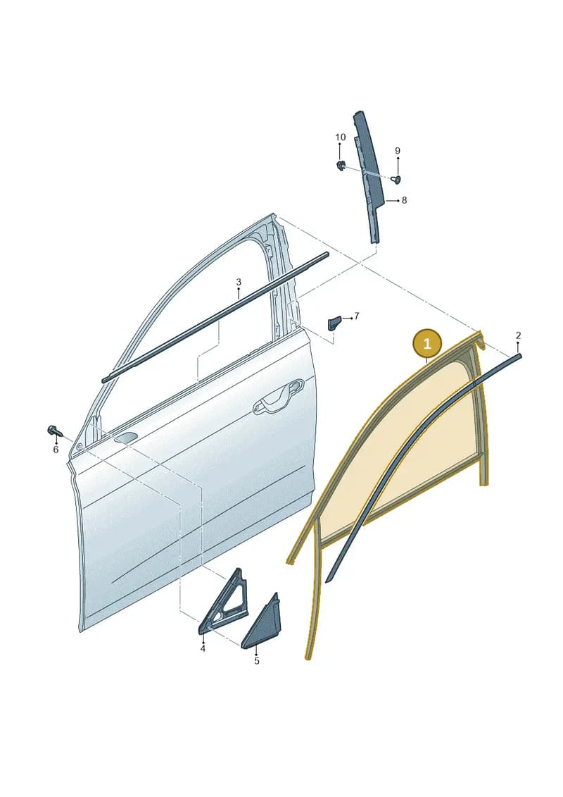 4K0837431B — Audi RS6 Avant (2019-2025) diagram 537837040, position 1