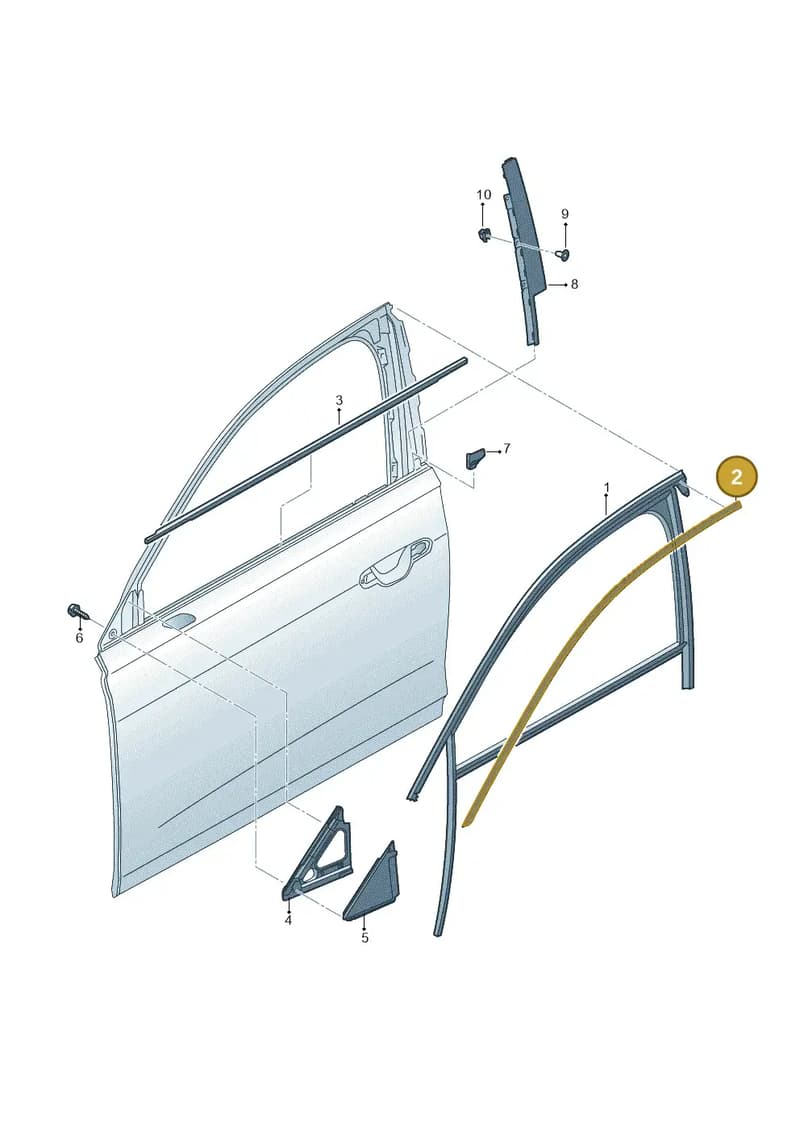 4K0837644EMI7 — Audi RS6 Avant (2019-2025) diagram 537837040, position 2
